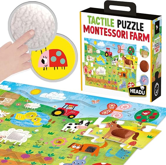 Headu Tactile Puzzle Montessori (1-4 Yaş)