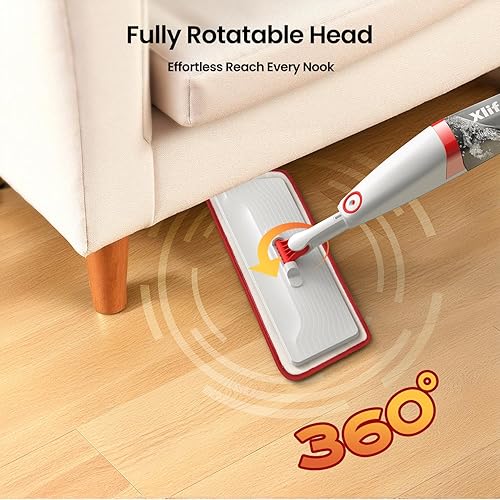 Miniatura 6 de Xlife - Trapeadores en aerosol para limpieza de suelos con 3 almohadillas lavables, mopa húmeda y seca para cocina, madera dura, laminado, cerámica