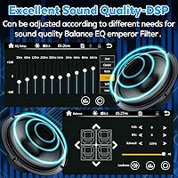 Vista 3 de [Actualización inalámbrica] Estéreo de coche doble DIN con Apple Carplay inalámbrico, Android Auto - Pantalla táctil HD de 7 pulgadas, Bluetooth