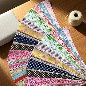 30 peças de folhas quadradas de tecido de algodão acolchoado, design multicolorido estampado floral, tecido de artesanato para costura faça você mesmo, colcha de recortes, patchwork de artesanato