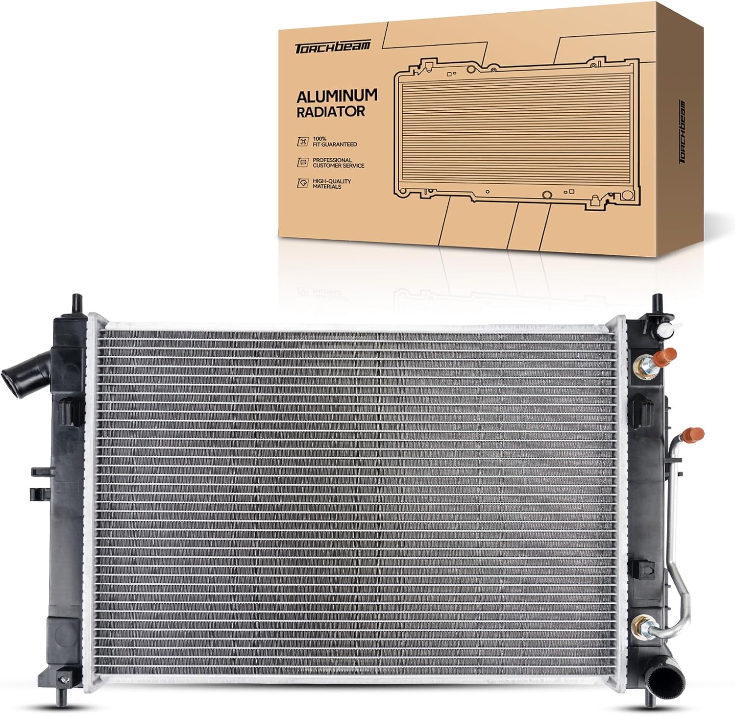 Torchbeam CU13412 Aluminum Radiator Replacement for Coupe 2014-2014, GT 2016-2017, Forte 2015-2018, Forte Koup 2015-2016, Forte5 2015-2018