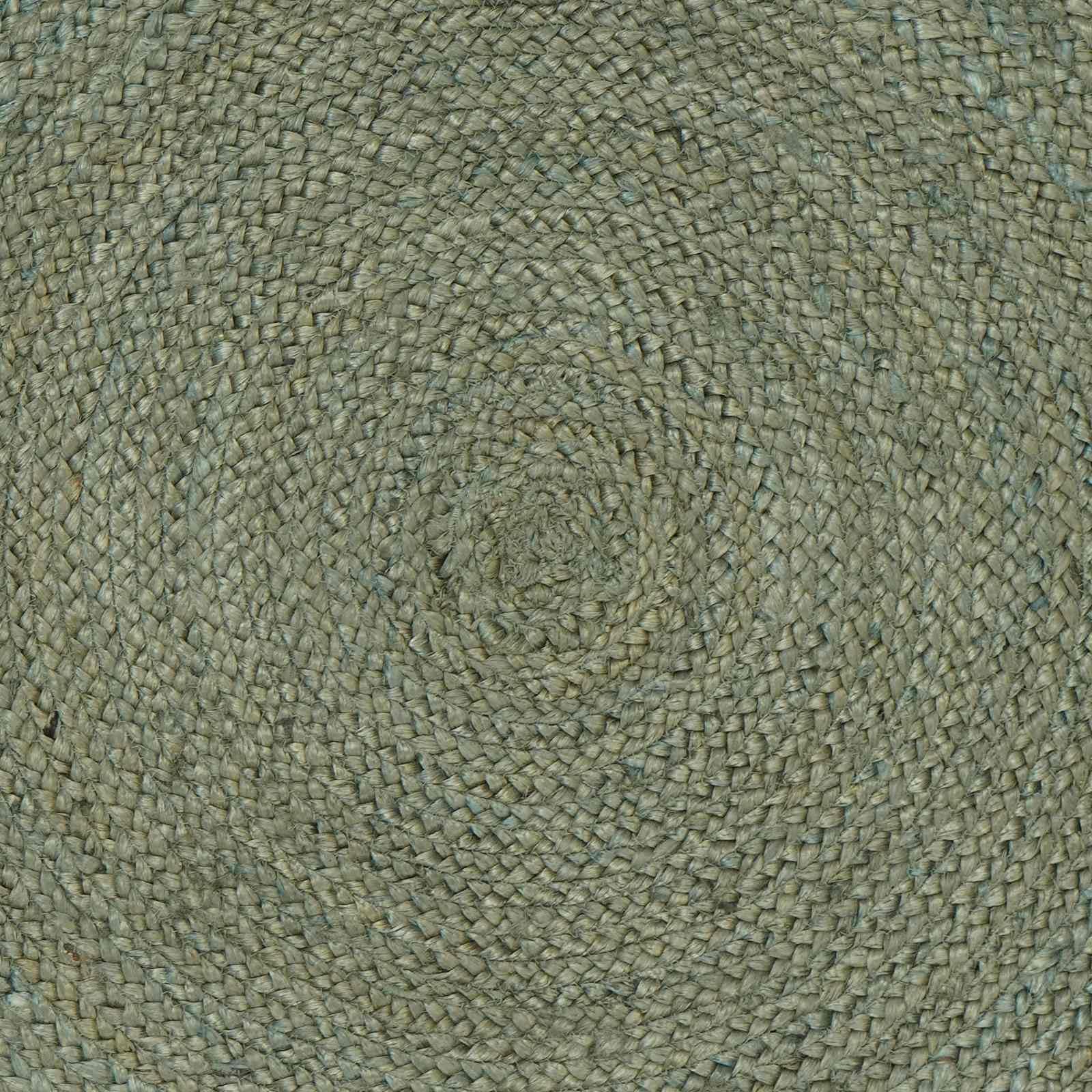 Makastle Tapis Carré Vert Olive 160 x 160 cm en Jute Fait Main pour Intérieur