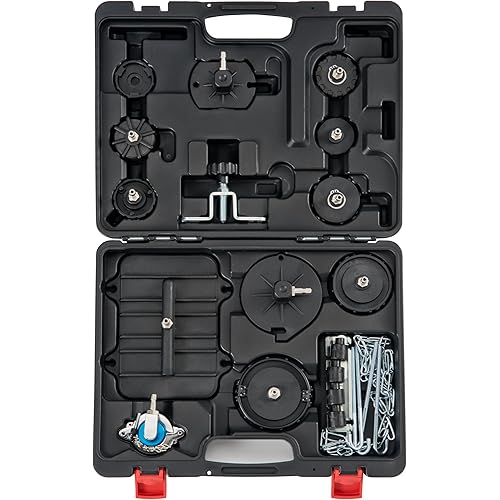 ARES 1021001-12-Piece Master Cylinder Bleeder Kit - Cylinder Adapters Work on Most Current Master Cylinder Reservoirs - for Brake Fluid Bleeding