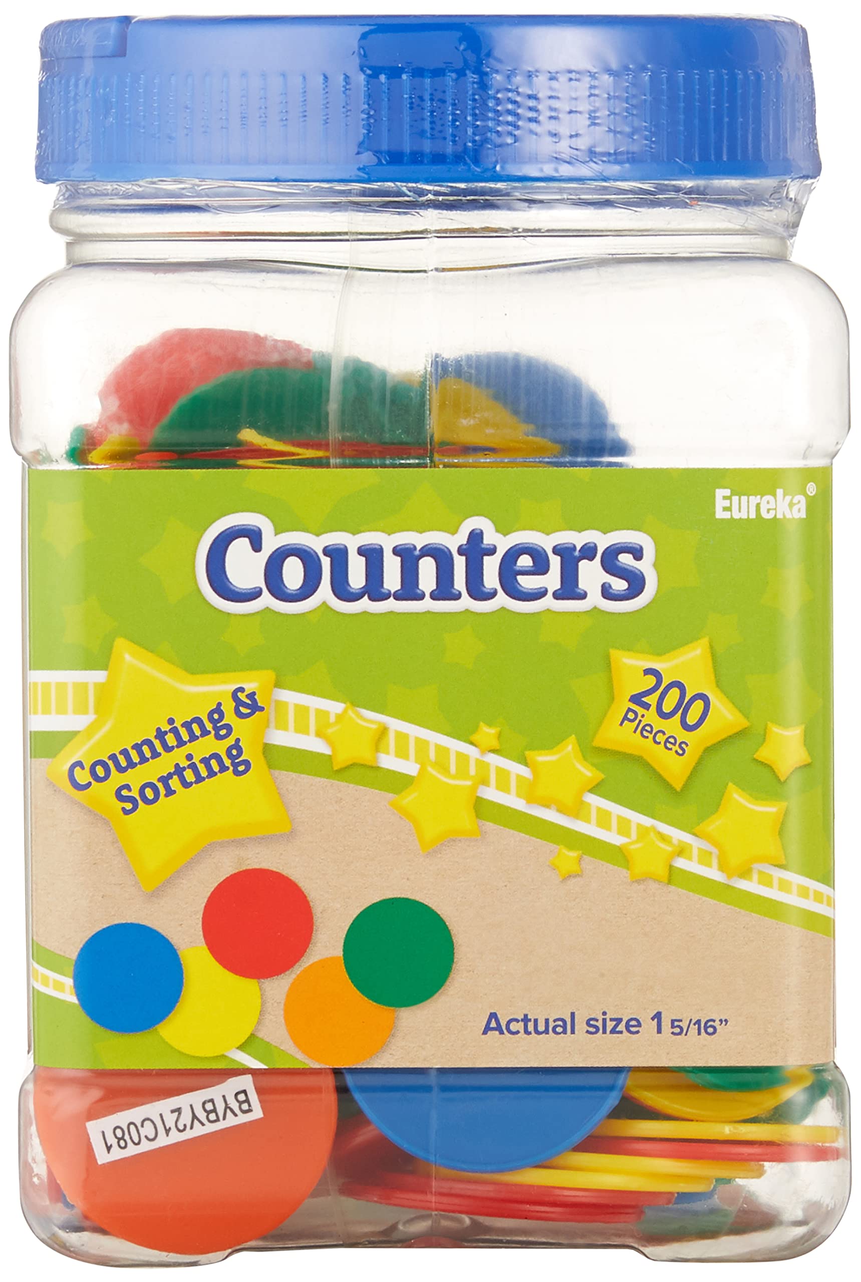 Eureka Educational Learn to Count Tub of Counters for Classrooms, 200 pcs