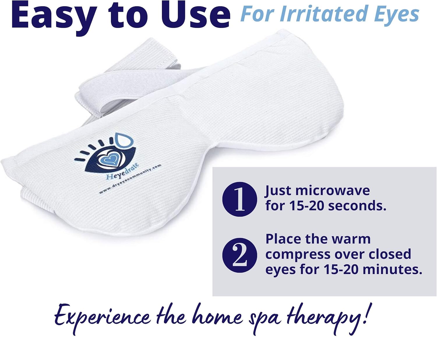 Eyelid Irritation Relief Kit Featuring Heyedrate Lid and Lash Cleanser, Heyedrate Face Wash, and Heyedrate Warm Compress