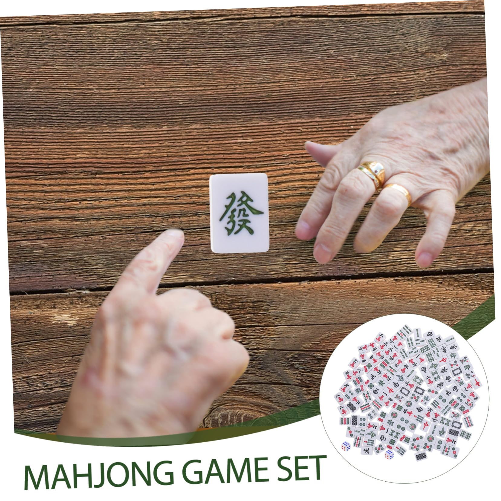 BESTonZON Miniatur Chinesische Mahjong Steine 1 Satz aus Melamin, Rosa