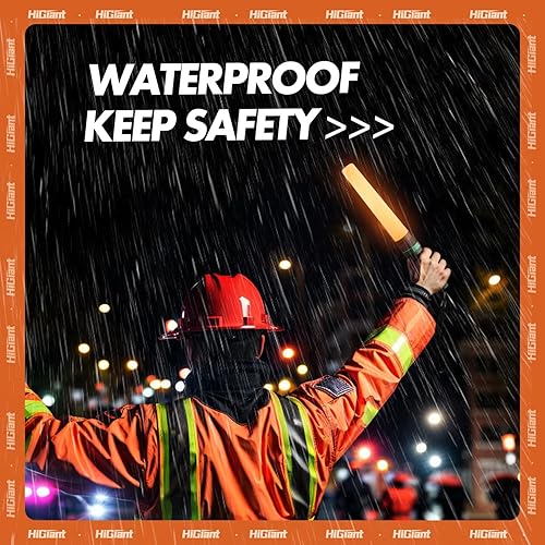 Miniatura 7 de HiGiant Paquete de cuatro varitas de tráfico de 11 pulgadas, linterna LED de tráfico con tres modos intermitentes, bastón de control de señal