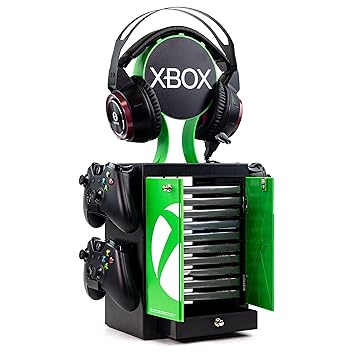 Numskull Official Xbox Series X Gaming Locker, Controller Holder, Headset Stand for Xbox Series X|S, PS5, Nintendo Switch - Official Xbox Merchandise