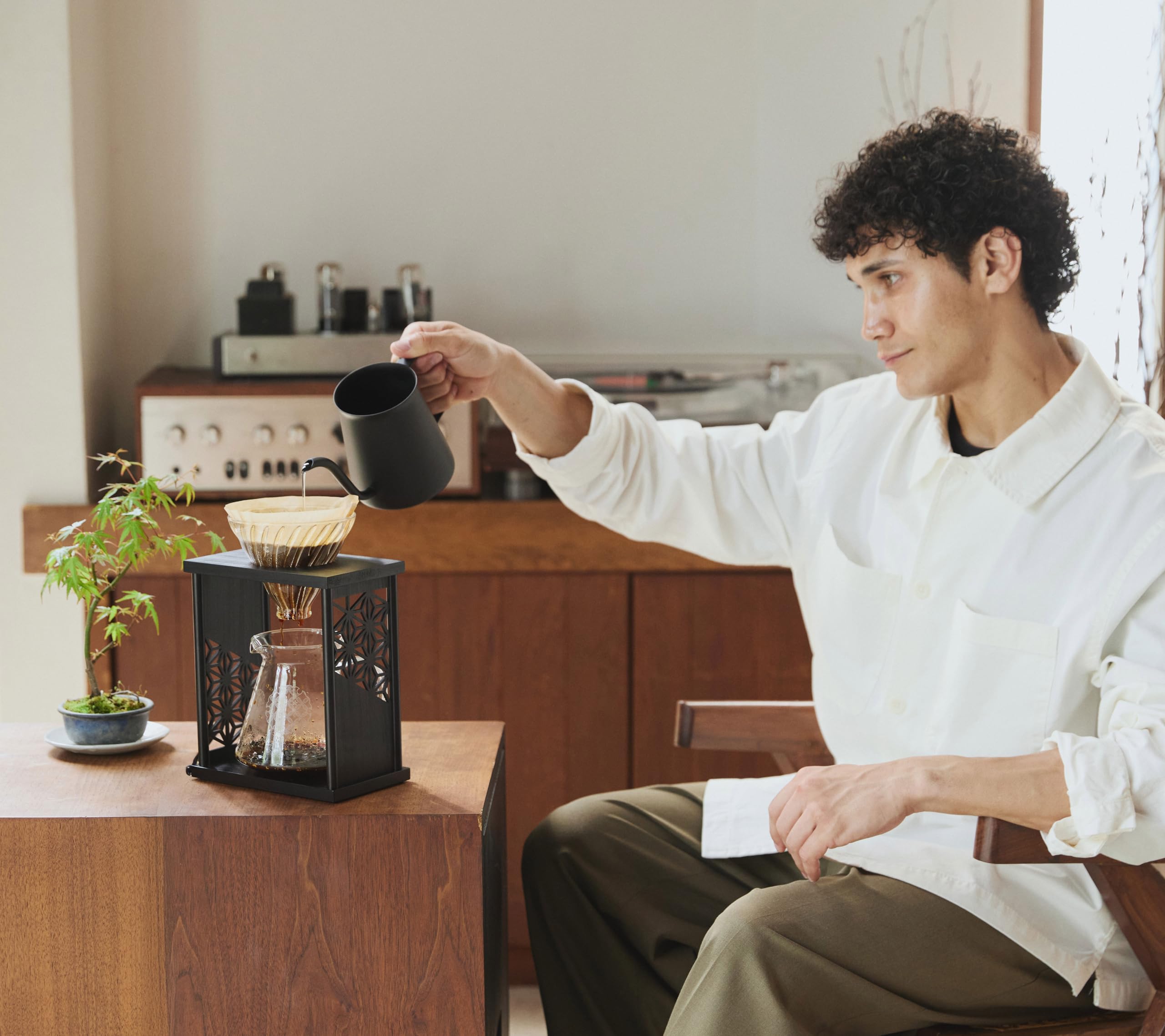 Amazon | ハリオ（HARIO）ドリップスタンドセット 麻の葉 ナチュラル