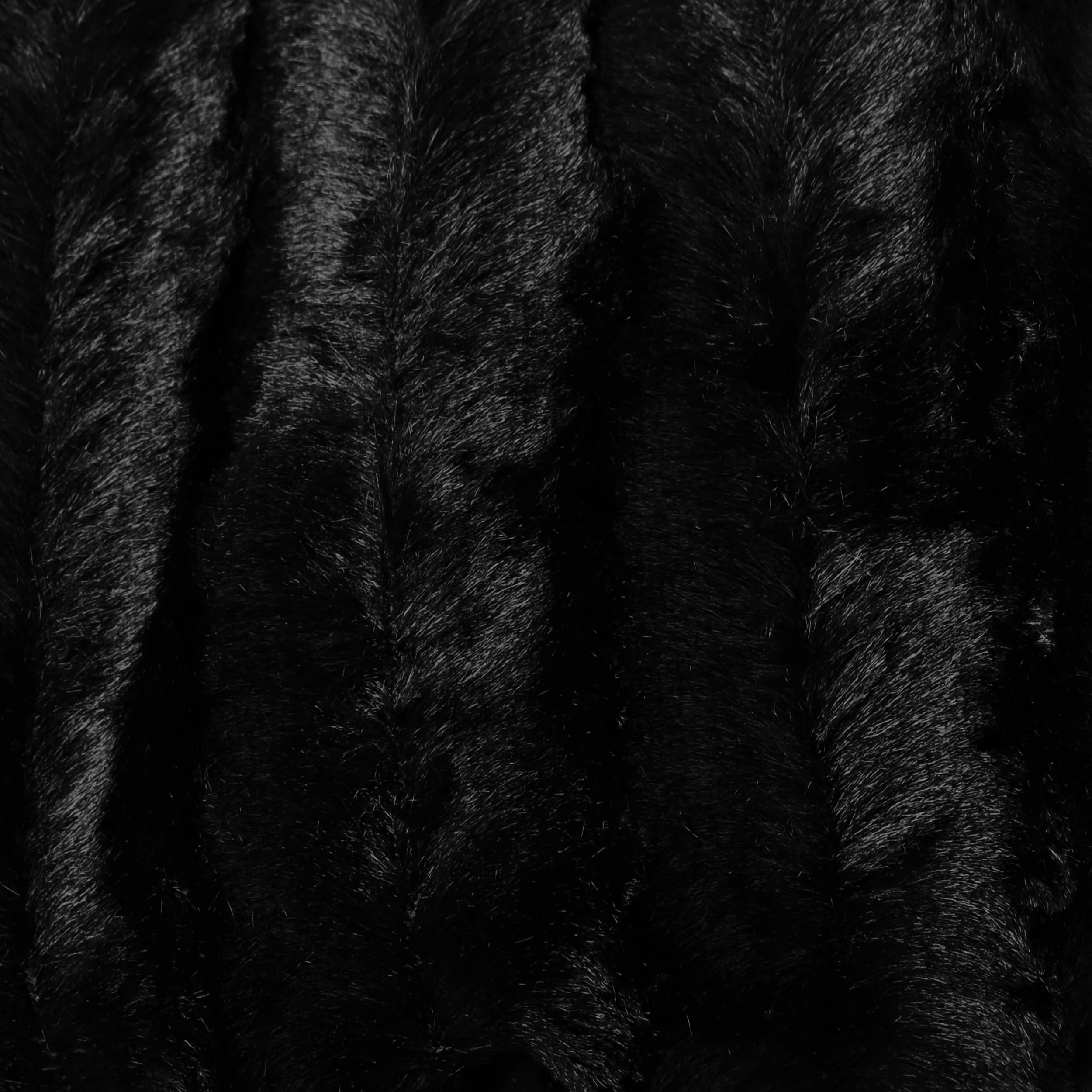 Brandsseller Coperta in finta pelliccia, double-face, Poliestere, Nero , 220 x 240 cm