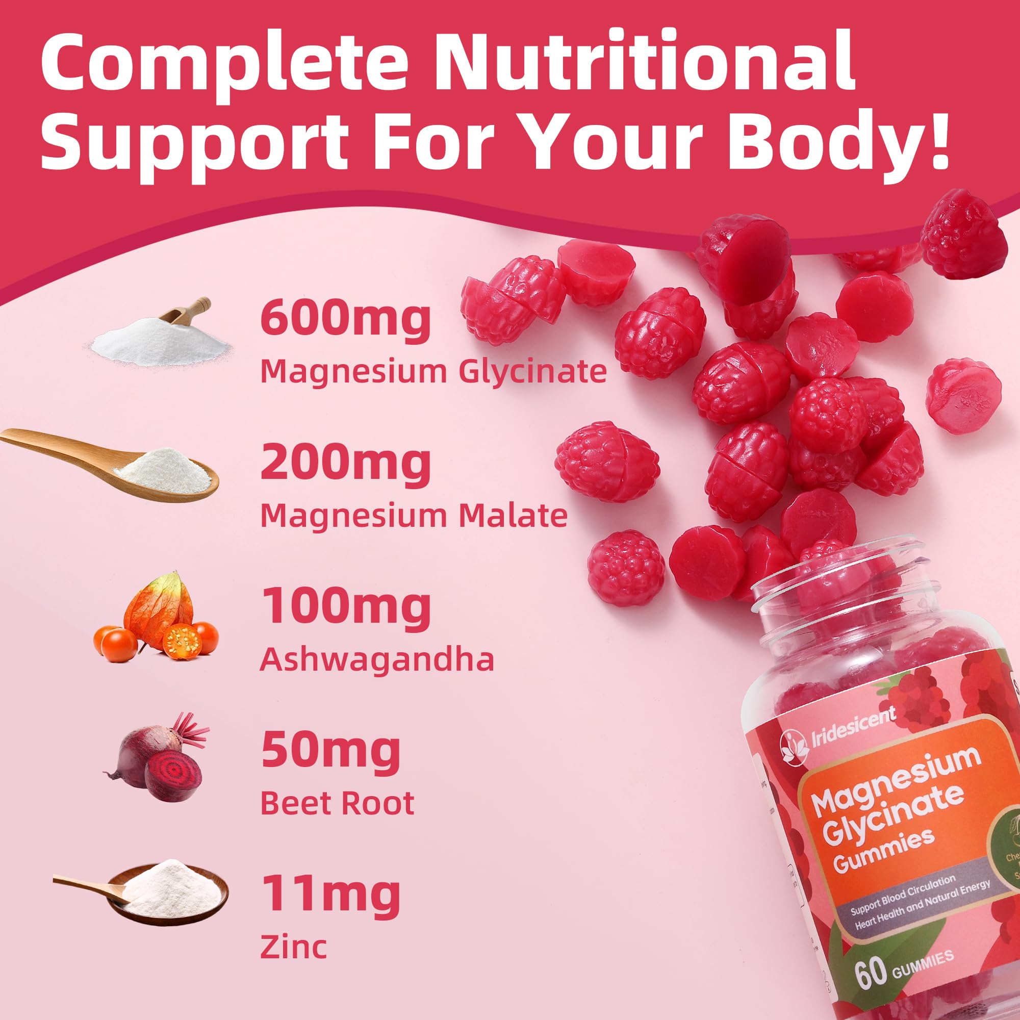 600mg Magnesium Glycinate Gummies, 120 Count — Amazon image 3