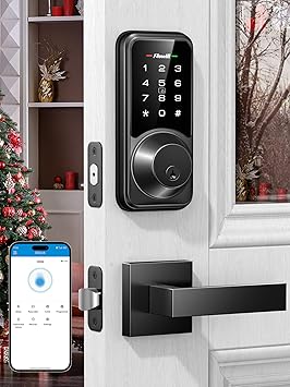 Zowill Keyless Entry Door Lock with Handle Set - Smart Lock for Front Door with APP Contorl - Fro...