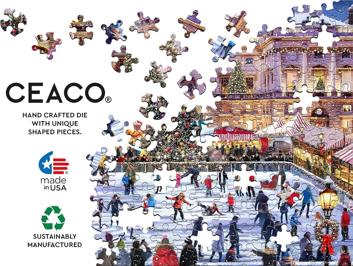 Ceaco - Classic Christmas - Winter Skating - 1000 Piece Jigsaw Puzzle