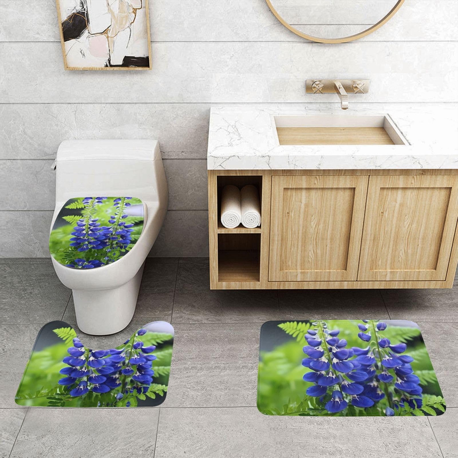 Alfombrillas de baño absorbentes y lavables PHAYAH con base de caucho antideslizante