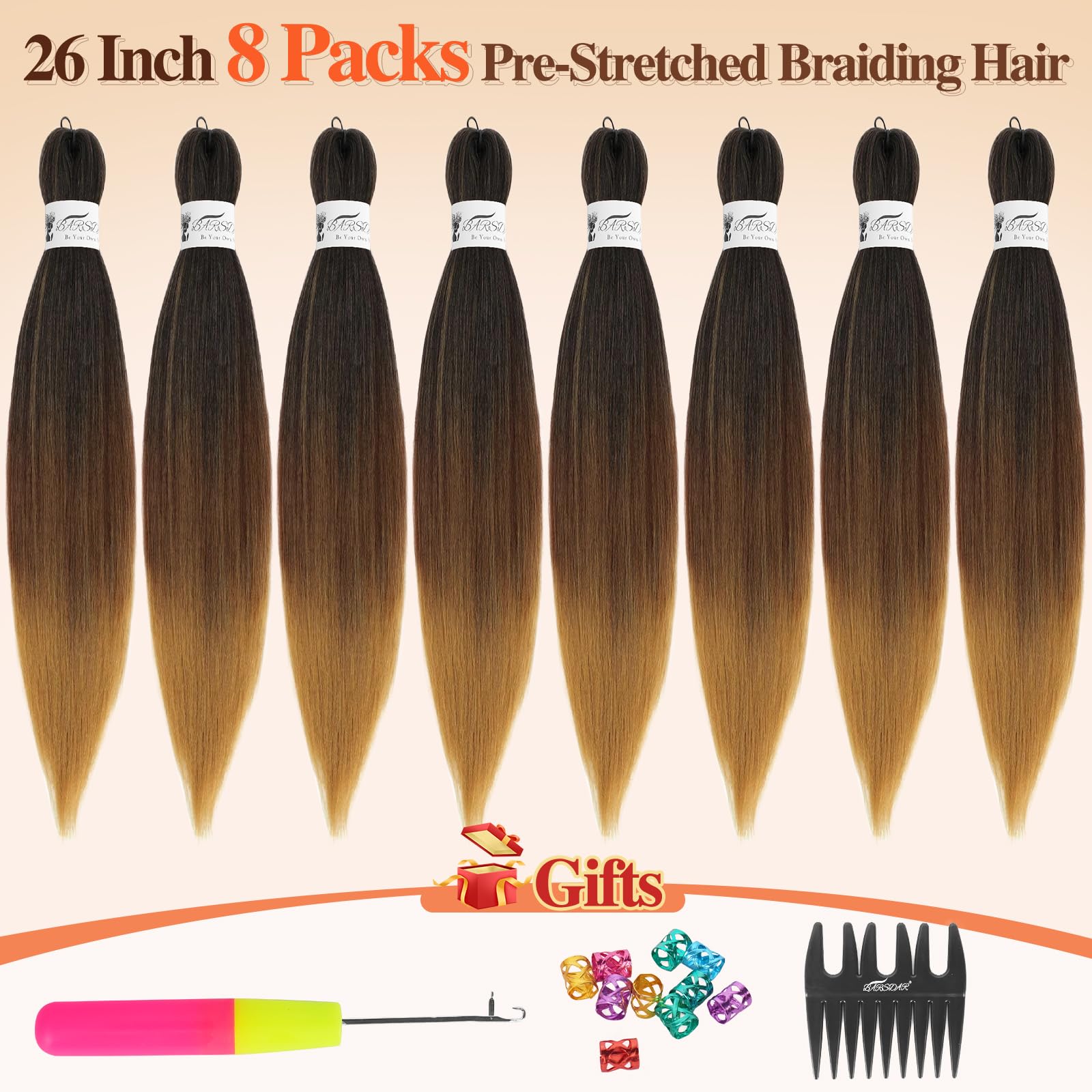 BARSDAR Pre Stretched Braiding Hair - Image 2