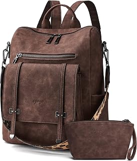 Backpack Purse for Women Leather Backpack Purse Travel Backpack Fashion Designer Ladies Shoulder Bags With Wristlet