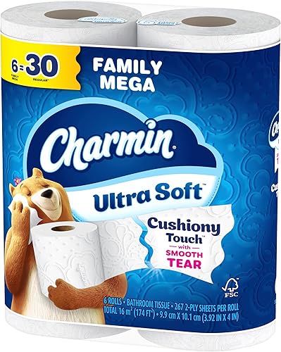Miniatura 37 de Charmin Papel higiénico ultra suave al tacto, 30 megarrollos familiares = 153 rollos regulares