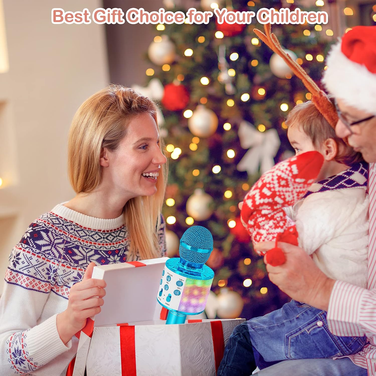 Verkstar Karaoke Microphone compatible with various devices and apps