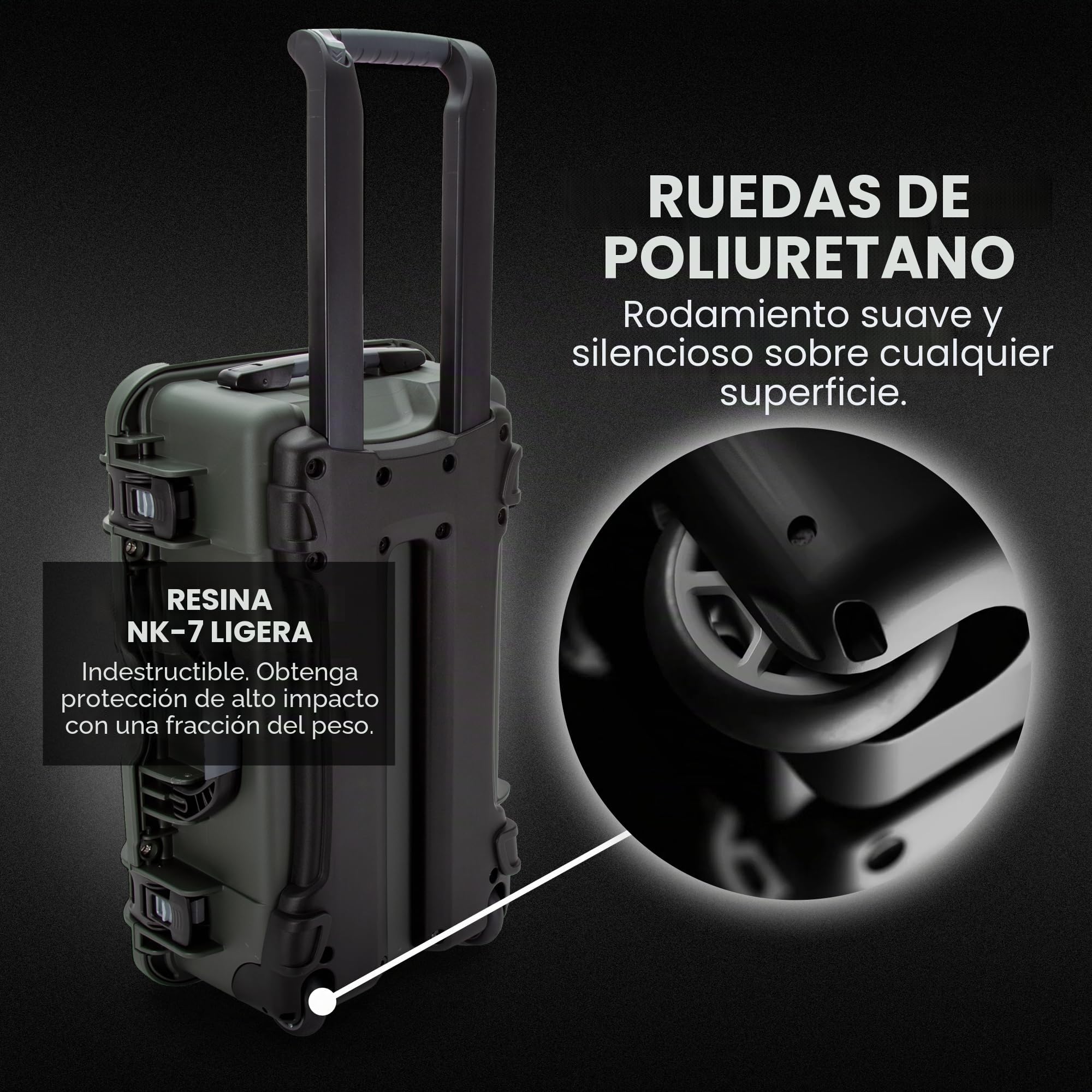 NANUK 935 Pro Photo Kit - Maleta rígida Impermeable para cámara fotográfica, con separadores Acolchados y Ruedas, 56 x 36 x 23 cm - Antipolvo y Resistente a los Golpes, Equipaje de Mano