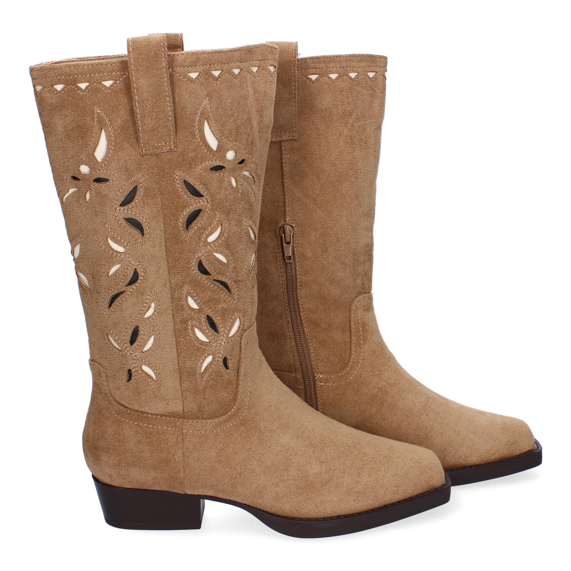 Bota Campera de Mujer, Comodas y Elegantes, Diseno Moderno, con Detalles y Adornos en la Cana, Versatiles para Toda Ocasion.