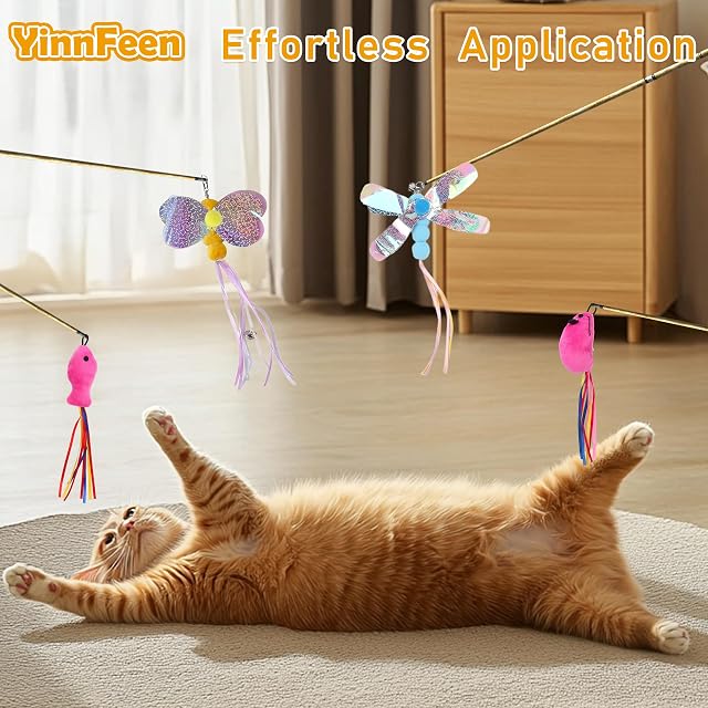 Foto 5 de 7 de YinnFeen 12 Piezas Juguetes para Gatos, Juguetes Interactivos para Gatos