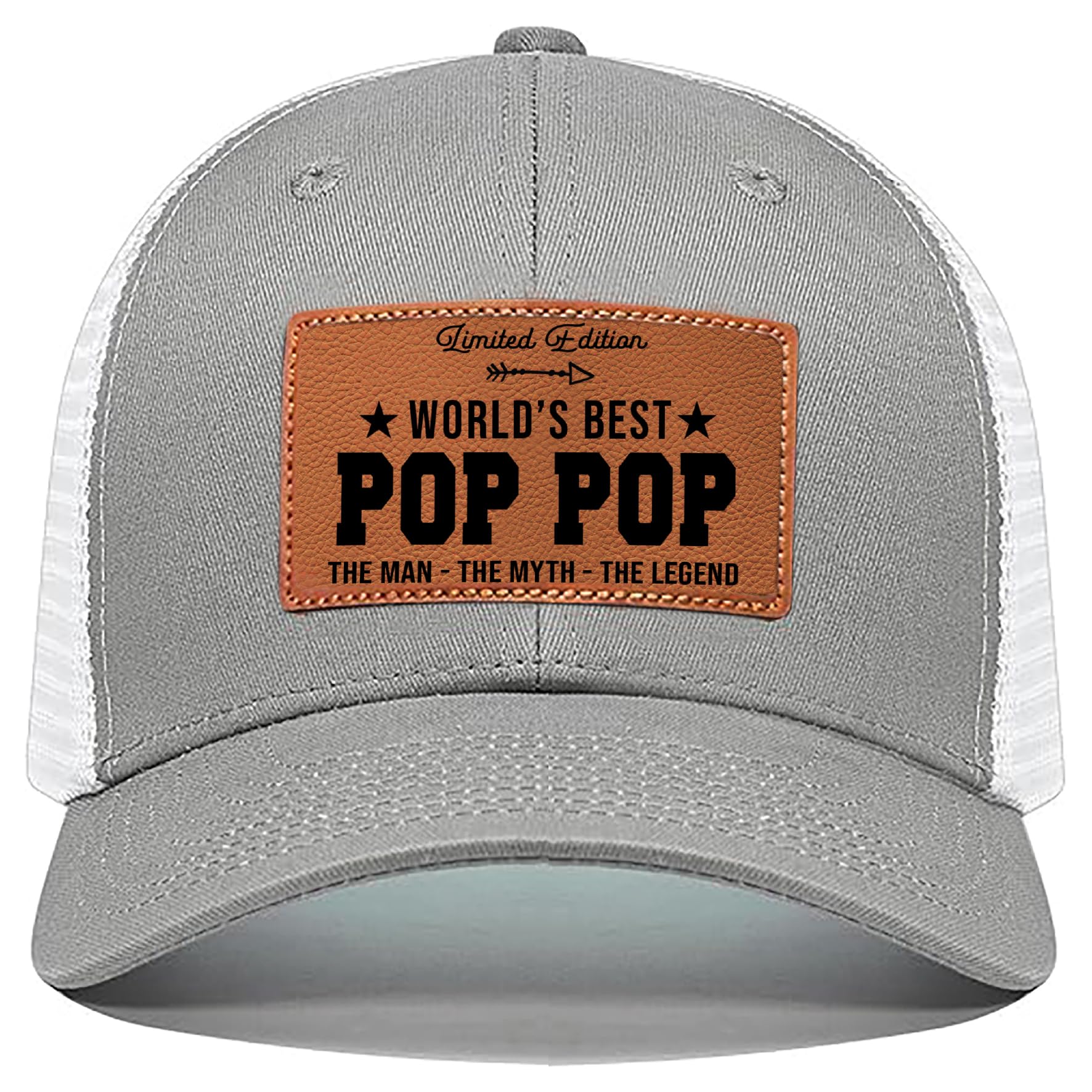 Men's Hat Gifts - Men Cap Gifts for Christmas Father's Day Birthday Trucker Hat Leather Pattern Baseball Cap