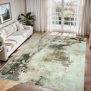 6x9 Area Rugs for Living Room Rug Washable: Abstract Rug for Dining Room Bedroom Carpet Non Slip 6 by 9 Indoor Modern Nursery Home Office Coffee