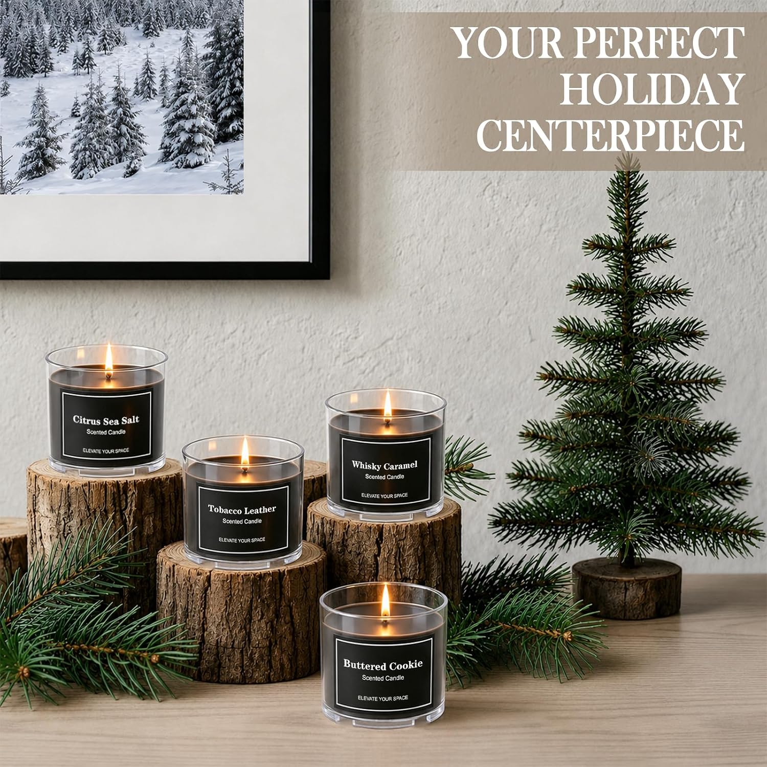 12 Pack Scented Candles for Home Scented, Mini Candles Bulk, Candles for Men Women, Soy Wax 200 Hour Long Lasting Candle, Gift Set for Fathers Day Birthday Halloween Christmas Valetines Day
