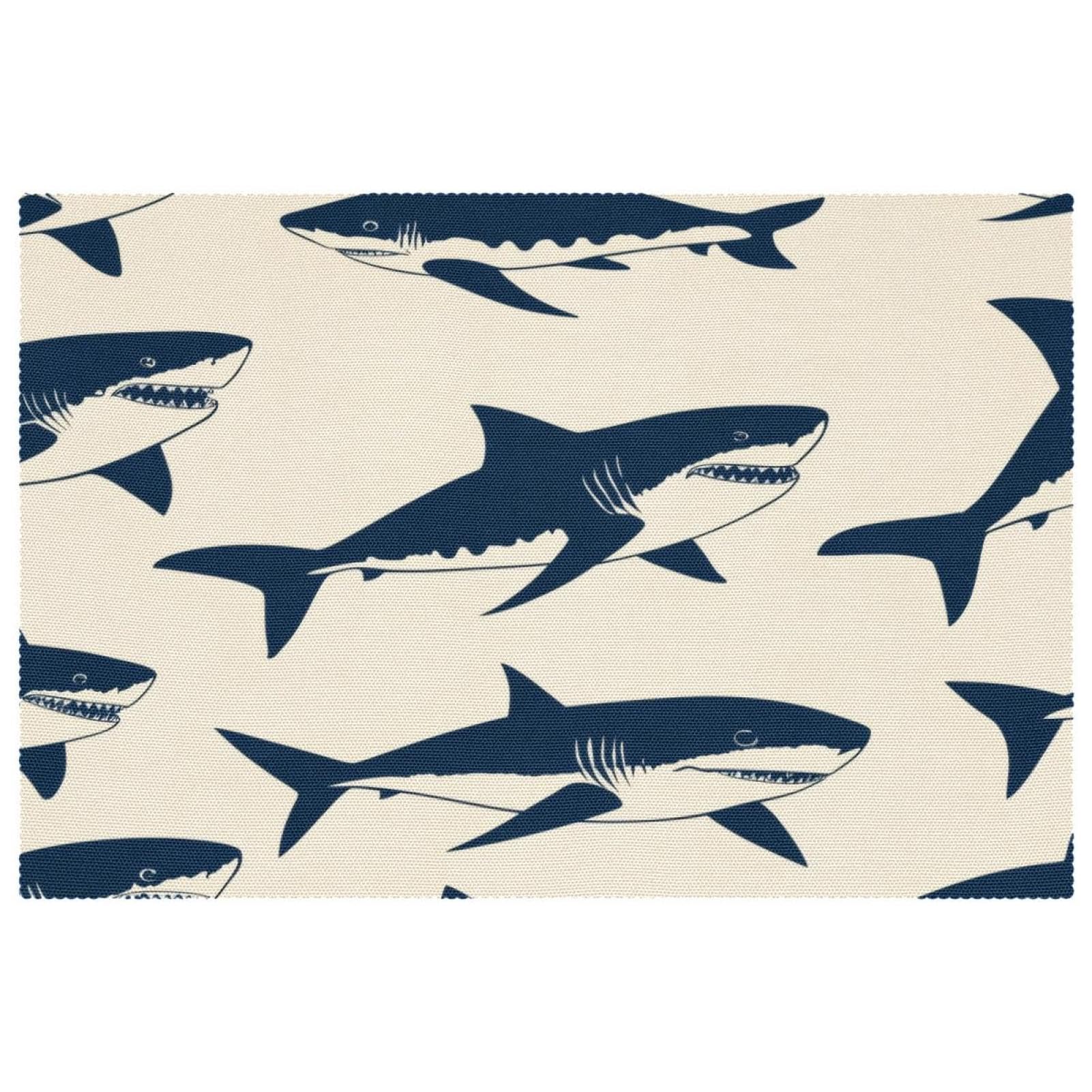 Sets de table requins isolants thermiques et lavables x4