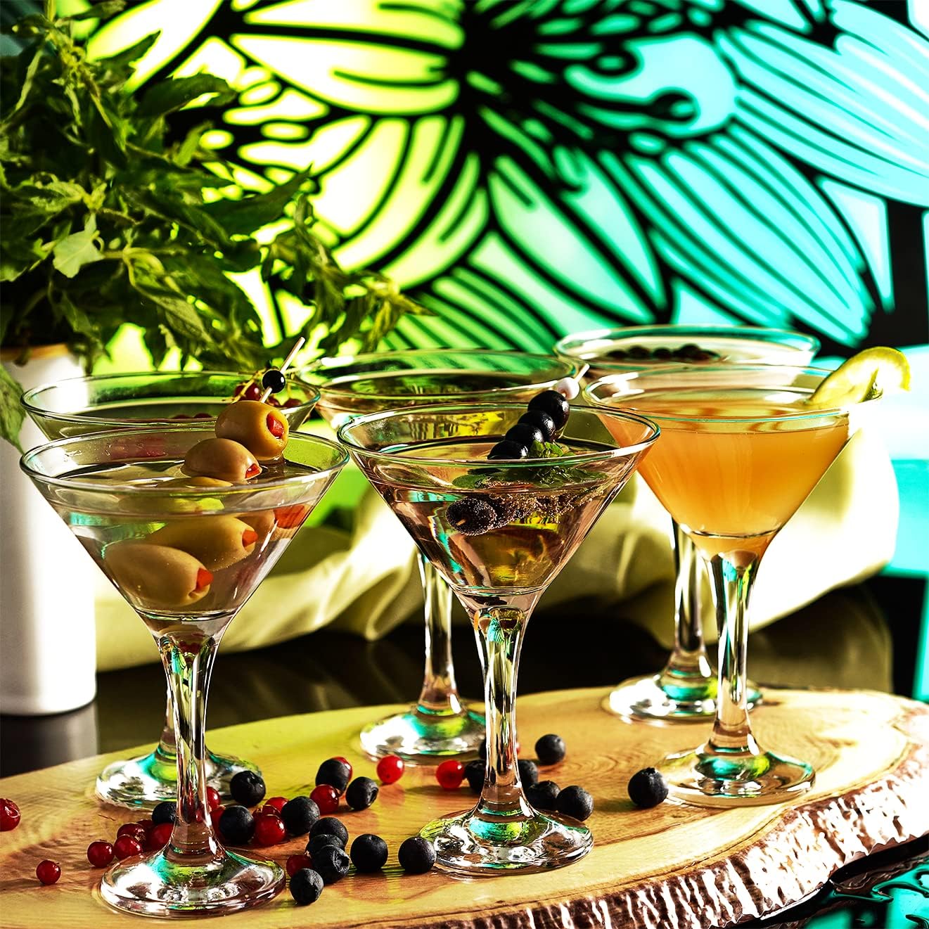 Martini Glasses (6oz/175ml) Cocktail, Martini Espresso Glasses, Margarita, Prosecco, Champagne Cup, Long Stem Champagne Glasses (2 Pcs / 6oz/175ml)