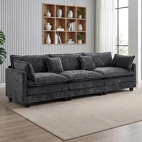 Miniatura 24 de Sofá seccional, cómodo sofá modular de nube, sofá modular de asiento profundo, sofá moderno en la nube, sofás modulares para sala de estar,