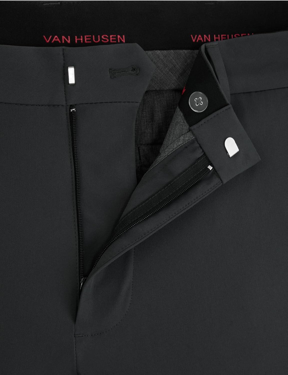 Van Heusen Mens Stain Shield Stretch Slim Fit Flat Front Dress Pant - Image 5