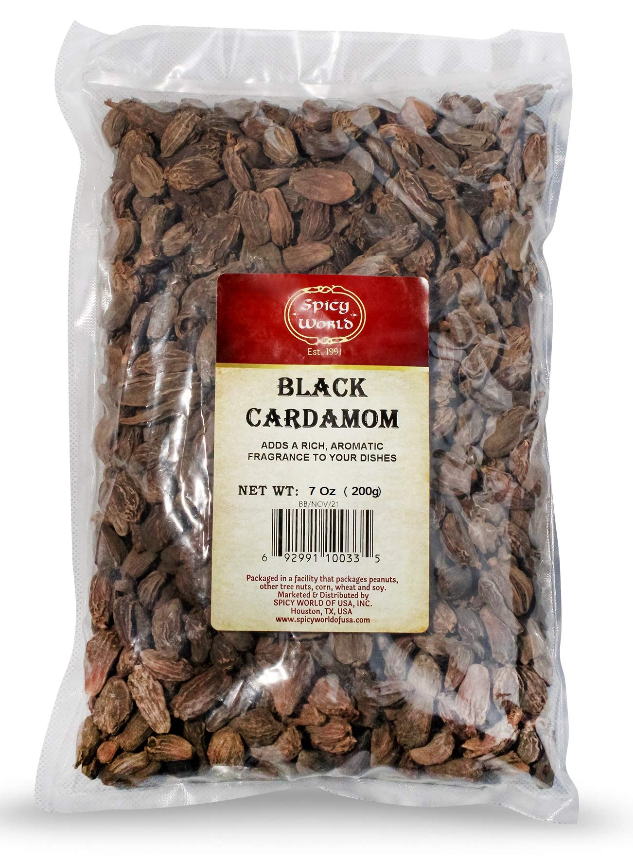 Amazon.com : Black Cardamom (Black Elcha) 7oz : Cardamom Seeds