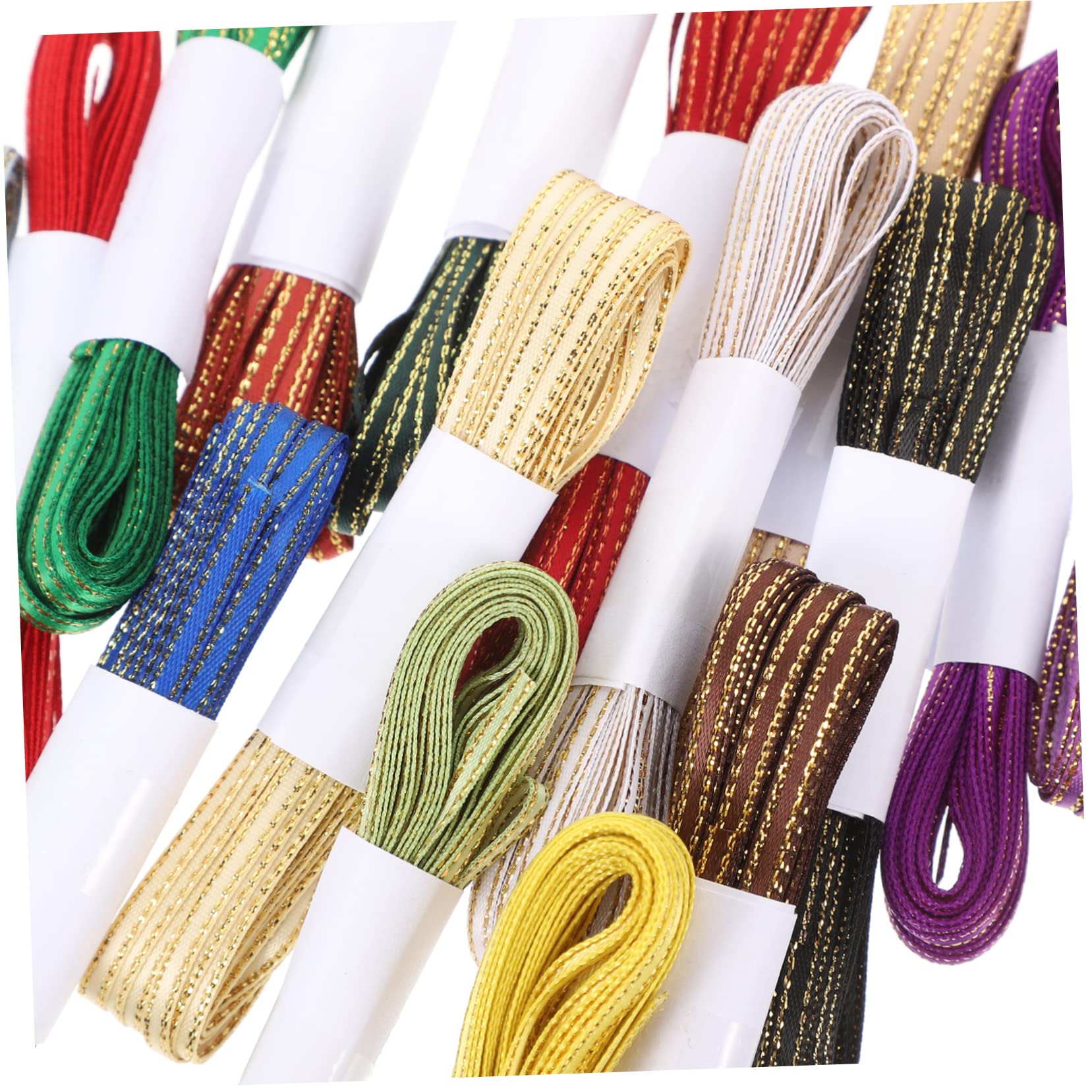 VILLCASE 60rollen Dekoratives Geschenkband à Buntes Satinband Für Bastelarbeiten Für Geschenkverpackung Hochzeiten Partys Und Kreative Projekte