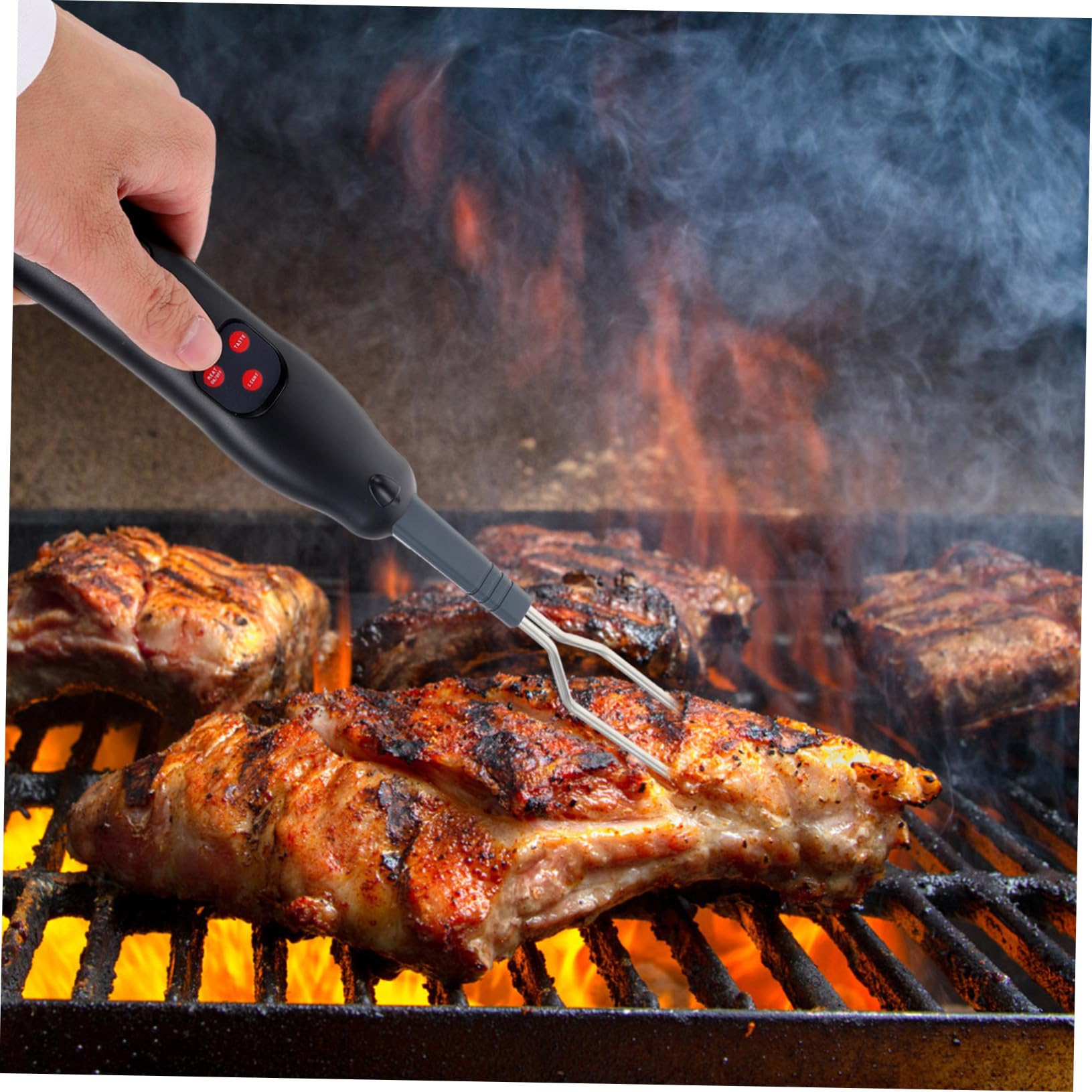 Abaodam 2 Pezzi Termometro Elettronico per Carne con Indicatore Temperatura Bbq per Grigliate e Precisa per Maiale per Grigliate Outdoor Domestica