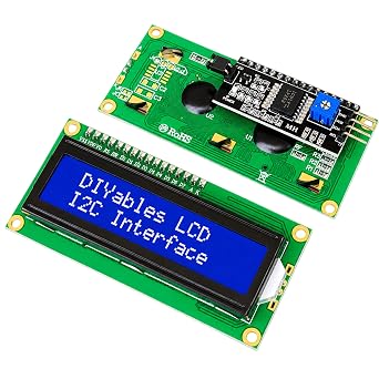 LCD1602 I2C Display Module 16x2 Character LCD Screen Blue Backlight White Text 5V for Arduino ESP32 ESP8266 Raspberry Pi