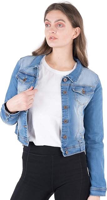 amazon cropped denim jacket