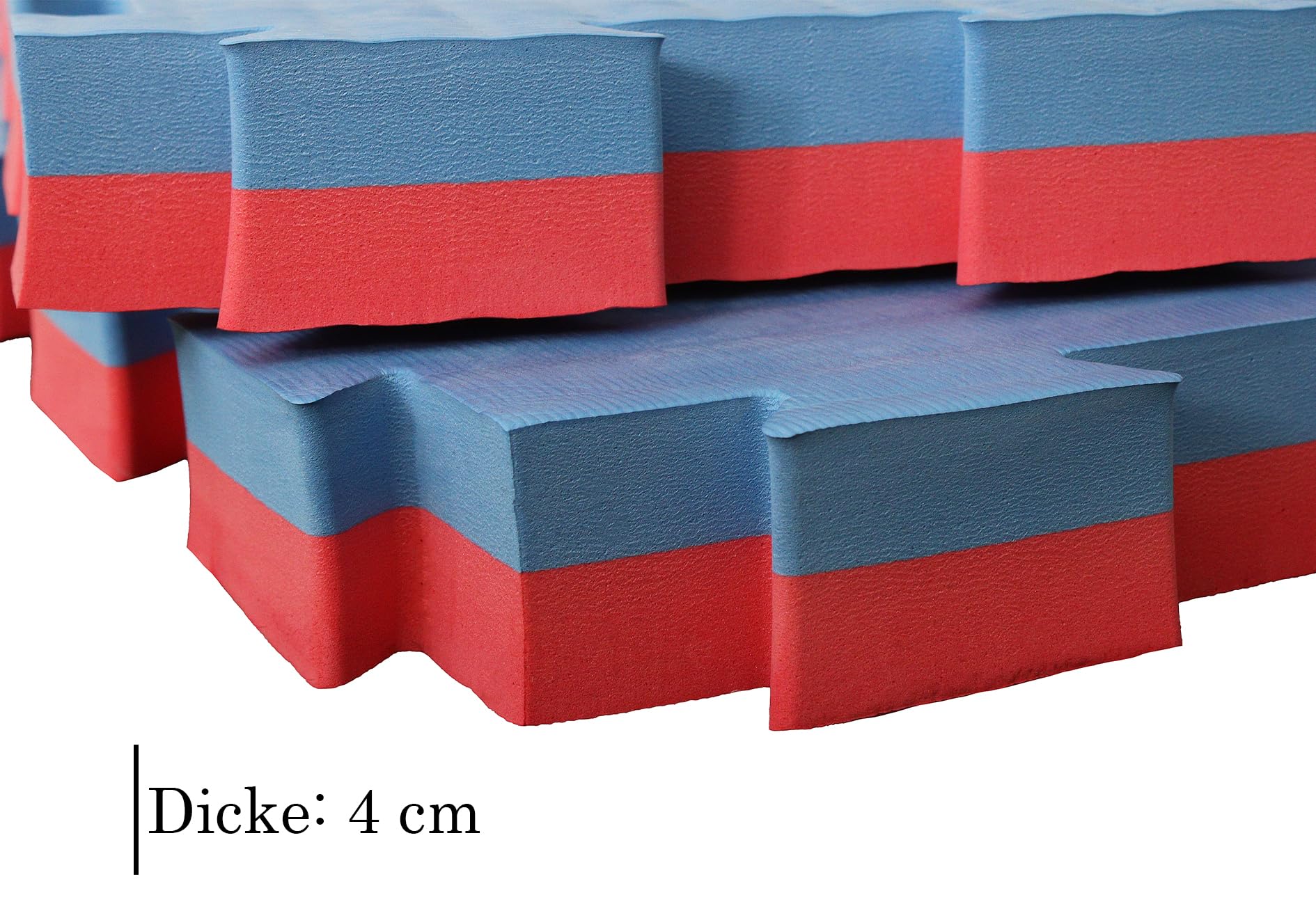Judo Sportmatte/Steckmatte/Tatami blau-rot 1mx1mx4cm, Härtegrad 50-55 (4500010)