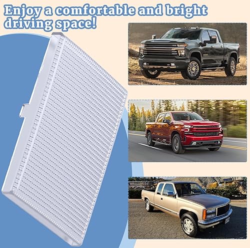 Miniatura 7 de Cubierta de lámpara de lectura central de cúpula interior, lente transparente para Chevrolet K1500 K2500 K2500 K3500 C1500 C2500 C2500 C3500 C3500HD