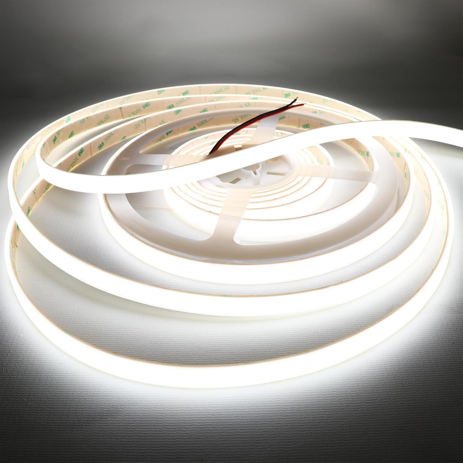 COB White LED Strip Lights, 6000K 528LEDs/M 90Ra+ DC12V Silicone Tube LED Lights Strips, Outdoor Waterproof IP67 Linear COB LED Tape Lights for Boats Interior Deck Cabin, Wheel, Cabinet Lights