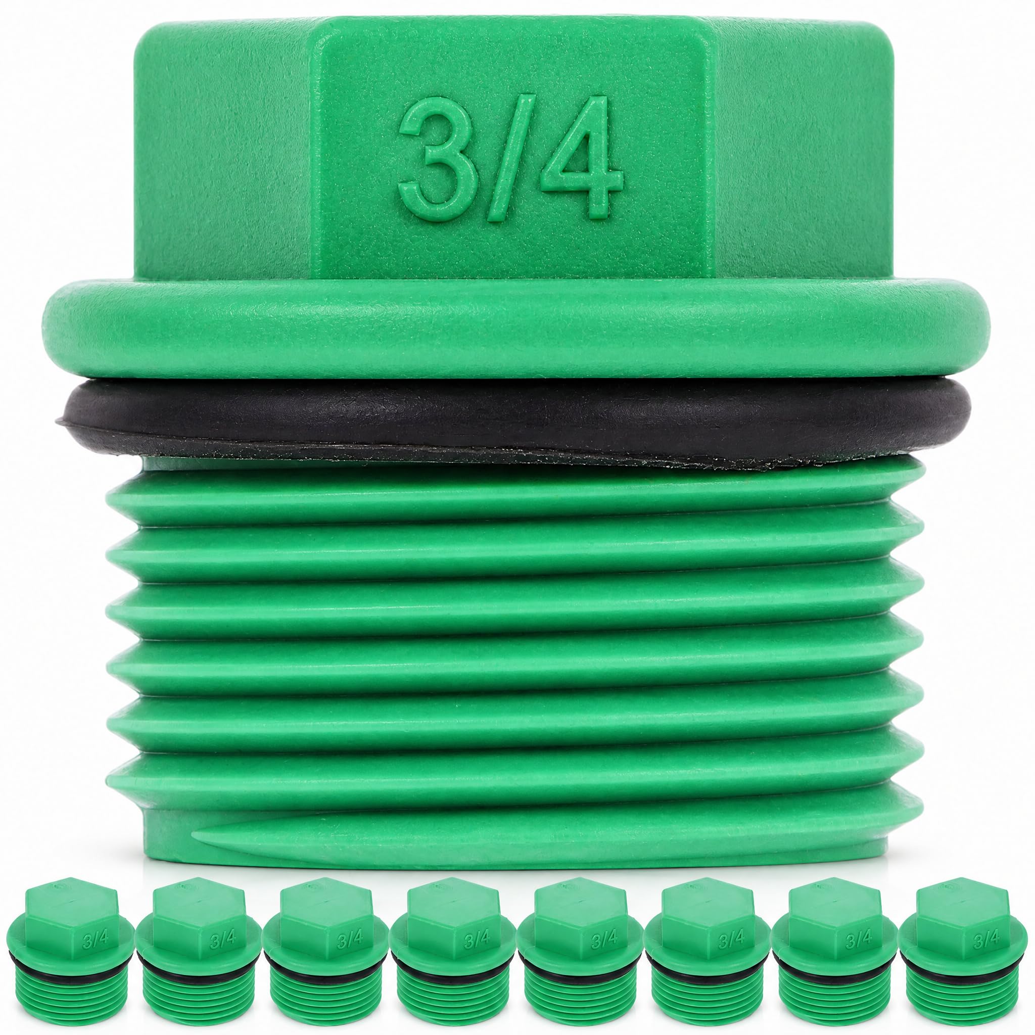 Bouchons filetés mâles 3/4 Pt POPETPOP en polypropylène pour l'arrosage de jardin