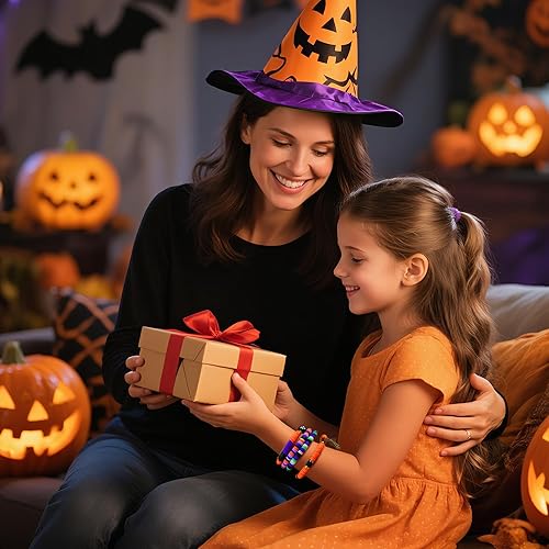 Vista 51 de Redtwo Kit de 23000 cuentas de arcilla para hacer pulseras de la amistad, 7 cajas de 144 colores, juego de cuentas Heishi de polímero plano