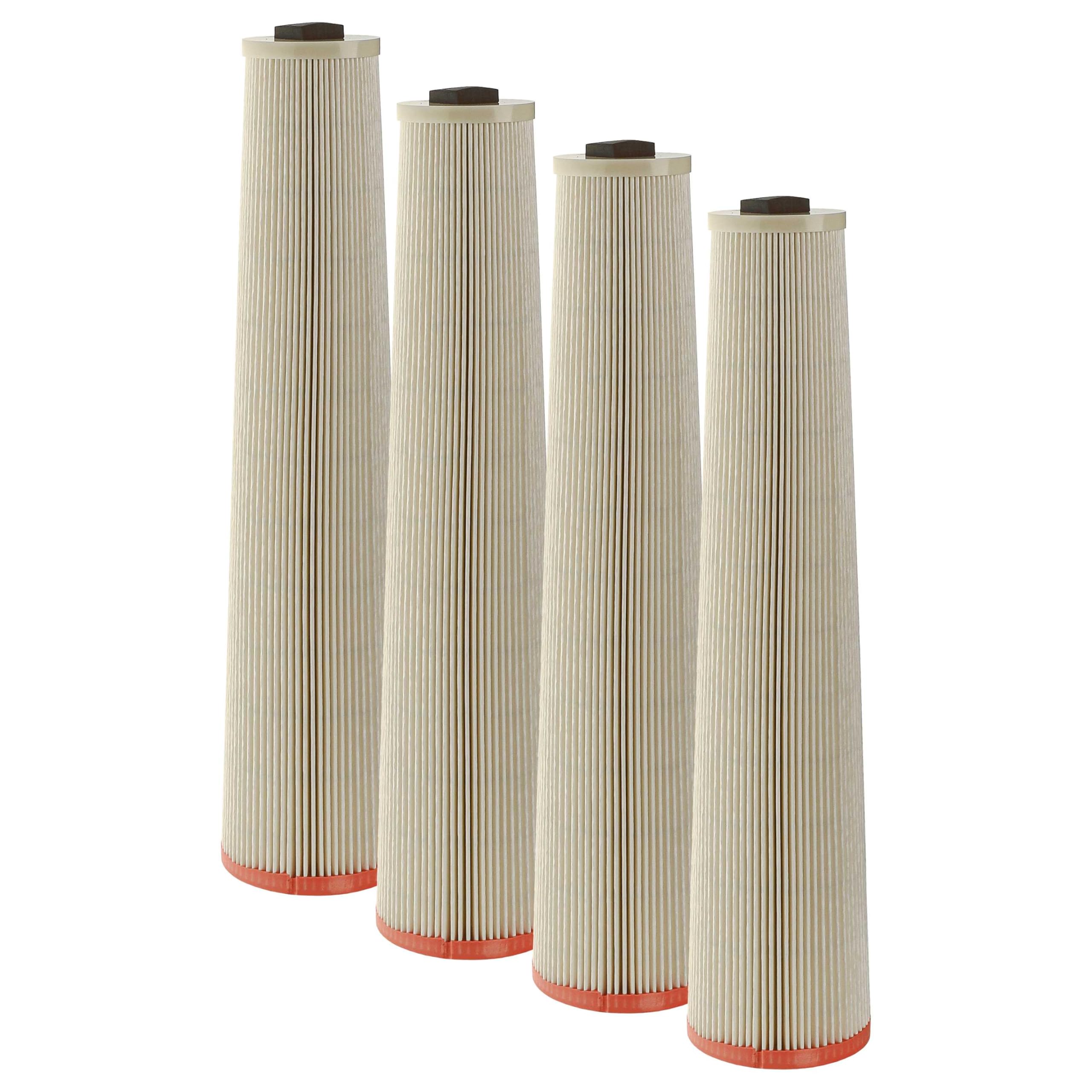 vhbw 4x Filtro reemplaza Dustcontrol 42024 para aspiradora - filtro Hepa naranja blanco
