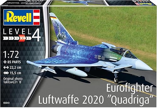 Miniatura 2 de Revell 03843 Eurofighter Luftwaffe 2020 Quadriga 172 Kit de modelo a escala 172