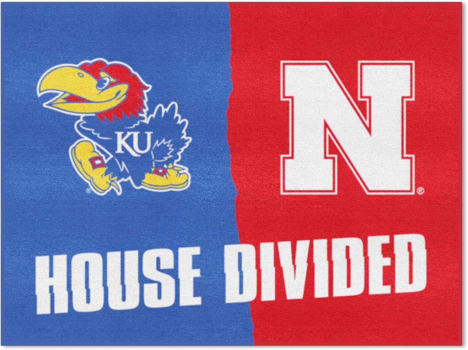 FANMATS 25927 Kansas/Nebraska House Divided Rug - 34 in. x 42.5 in.