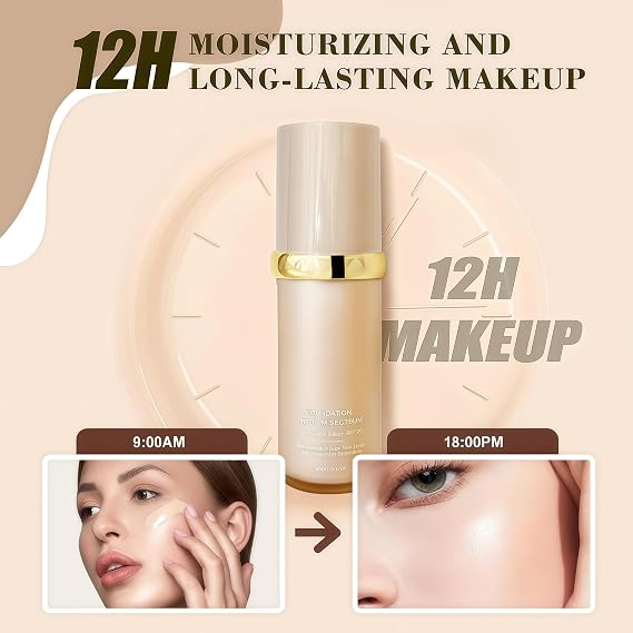 Ultrablend 4 In 1 Foundation, Match Skin Color Changed Foundation Liquid With Spf 50, Waterproof for Makeup.