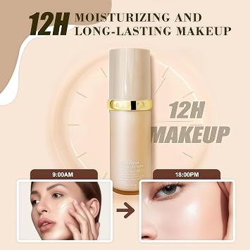 Ultrablend 4 In 1 Foundation, Match Skin Color Changed Foundation Liquid With Spf 50, Waterproof for Makeup.