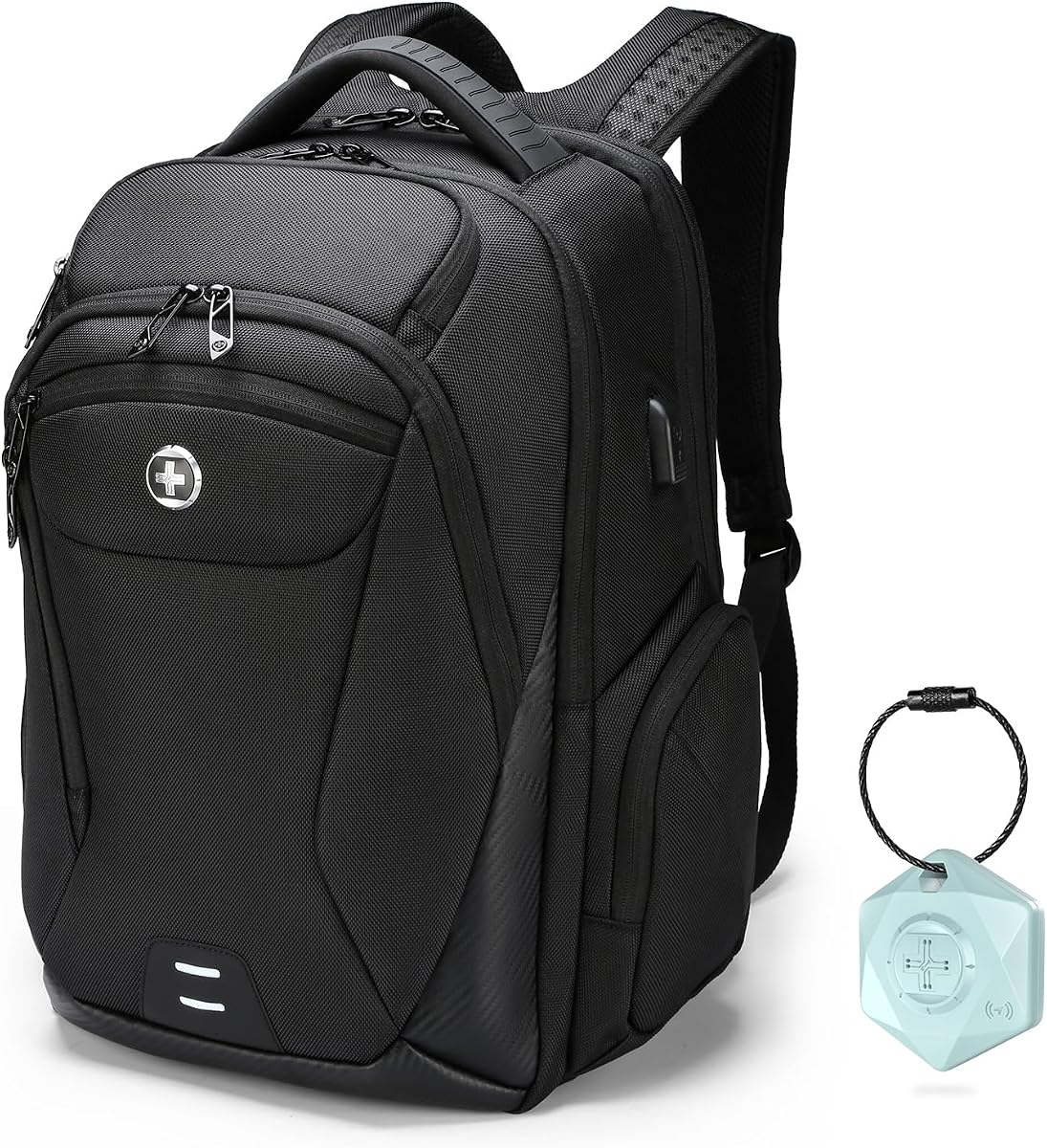 Design Men's Laptop Backpack with Apple Find My, Business Travel Backpack with USB Charging Port and RFID Protection Fits Laptops up to 15.6 Inch | SD1695BT013-01