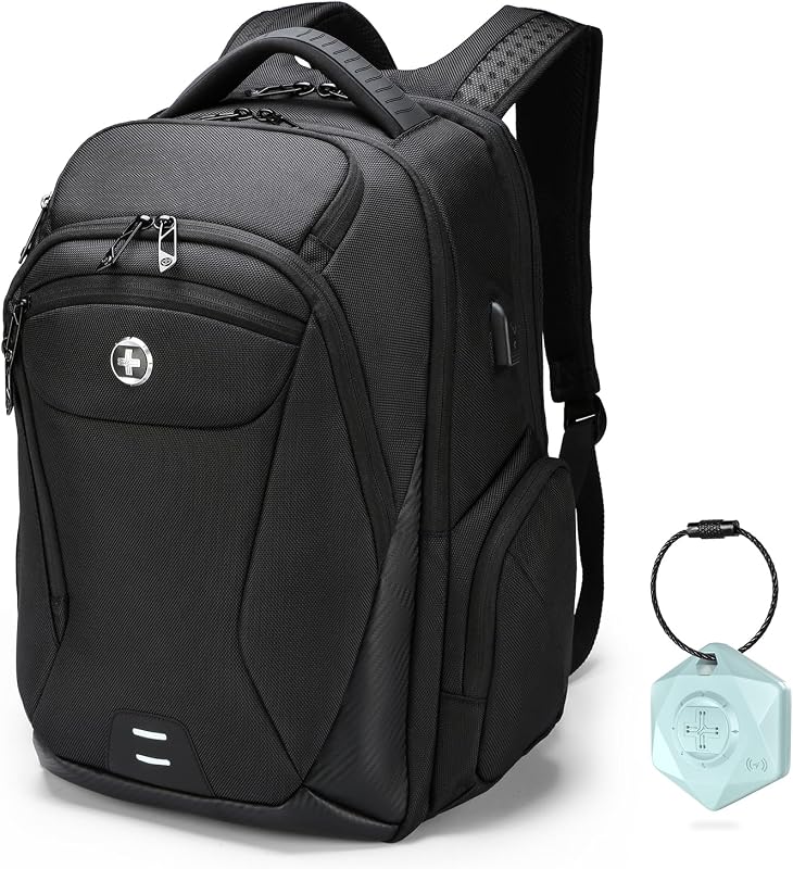Design Men's Laptop Backpack with Apple Find My, Business Travel Backpack with USB Charging Port and RFID Protection Fits Laptops up to 15.6 Inch | SD1695BT013-01