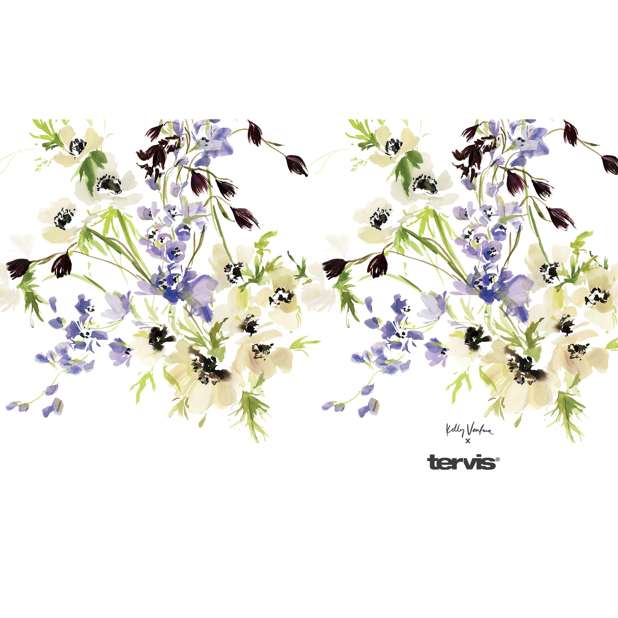 Tervis Kelly Ventura Floral Vista Collection, hergestellt in den USA, doppelwandig, isoliert, Reisebecher, hält Getränke kalt und heiß, 473 ml, 4 Stück, sortiert